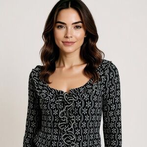 White House Black Market Vintage Crinkle Top